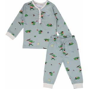 Kuuk'n - Kees - Pyjama - Groen - Lange Broek en Shirt met Lange Mouwen