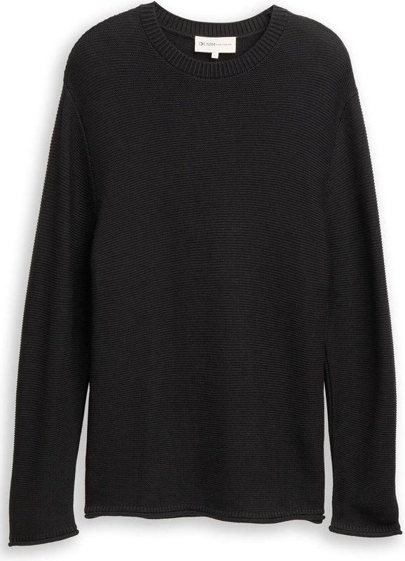 TOM TAILOR DENIM - Trui - Grijs - Knitwear - Lange Mouw