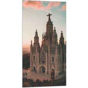 Vlag - Temple of the Sacred Heart of Jesus, Barcelona, Spanje - 50x100 cm Foto op Polyester Vlag