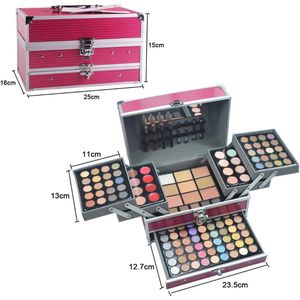 Make Up Koffer - Met Inhoud - Make Up Set Voor Meisjes - Make Up Koffer Kinderen – Gevulde Make Up Kist Kind - Met Make Up Dames - Cadeau Voor Kinderen - 132 kleuren – Complete Set