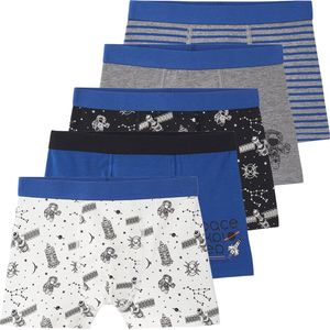 Set van 5 - Boxershorts - Ruimte - Koningsblauw - 96% Katoen, 4% Elastaan