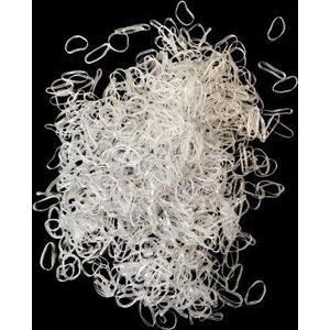 Haarelastiekjes - Wegwerp - 1000st - Wit