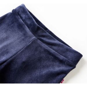 vidaXL - Kinderbroek - Donkerblauw - Ribfluwelen Broek Met Wijde Pijpen