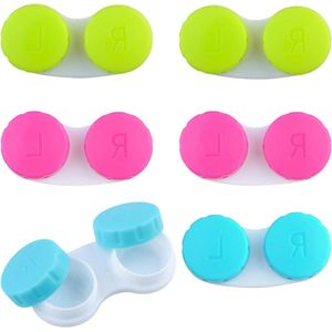 Provento - Draagbare contactlenzenhouder voor dagelijkse uitstapjes - set van 6 - hygiënisch en lekvrij