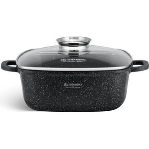 Edënbërg Stonetec Line - Luxe Aluminium Kookpan/Braadpan met Deksel - 6,5 liter