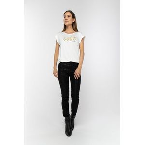 Supertrash - Spijkerbroek Dames Volwassenen - Broek - Jeans - High Waist - Corduroy - Zwart - 27