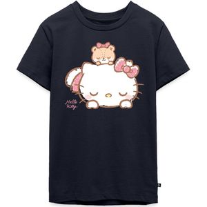 Hello Kitty Met Teddy Op Haar Rug Premium T-Shirt Tiener