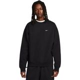 Nike Solo Swoosh Fleece Crew, Mannen, Zwart, Sweatshirt, maat: S