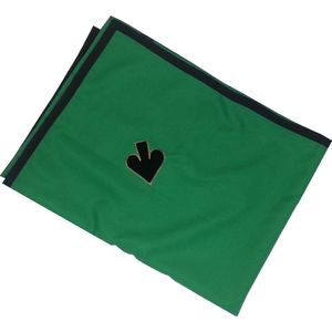 Kaartkleed 120x120 cm - Geschikt voor Bridge en andere Kaartspellen - Groen met zwarte aangestikte rand - Wasbaar