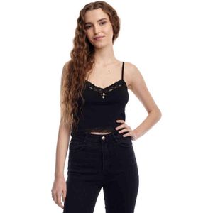 Vive Maria - Lilly Rib Crop top - XL - Zwart