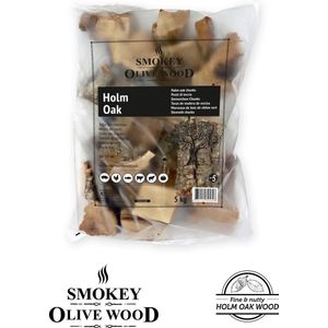 Smokey Olive Wood - Chunks - 5 kg Steeneik - hout voor de barbecue en smoker - grote brokken/chunks ø 5-10cm