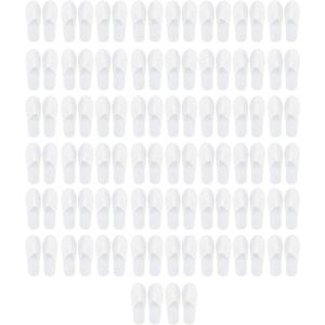 Wegwerppantoffels Spa Slippers - 50 paar - Open Teen - Wit - Wasbaar - Gastenpantoffels - Badkamer - Hotel - Reizen