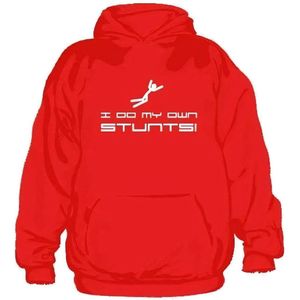 Hybris I Do My Own Stunts Hoodie SH-3-10145-H3-15 Red-S