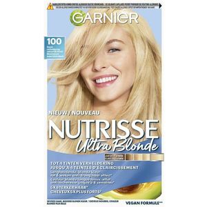 Garnier - Nutrisse Ultra Blond 100 - Haarkleuring - Zeer Zeer Licht Blond - Verhelderend - Permanente Kleur - 1 stuk