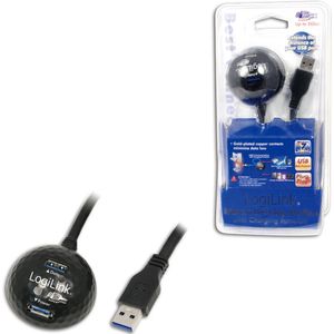 USB Kabel A -> A St/Bu 1.50m Verl. sw mit Standfu�