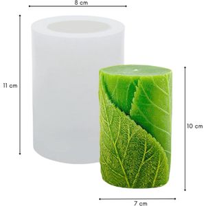 ZoeZo - Kaarsmal Cilinder Blad - Kaars mallen - Siliconen mal - Bladeren - Zelf kaarsen maken - Gips & epoxy gieten - Zeep maken