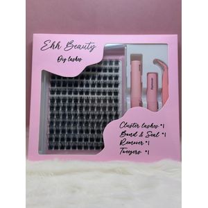 EHH BEAUTY - Diy Lashes - Sugar - Wimperstukjes - Starter set compleet - Nepwimpers - Bond en sealer -Cluster starter set