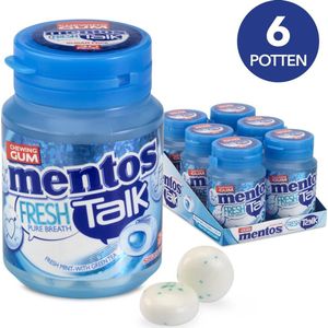 Mentos Pure Fresh Freshmint Kauwgom Snoep - Suikervrij - 6 Potten - 30 stuks