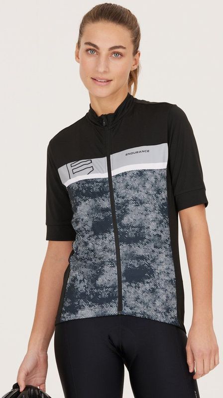 ENDURANCE Functioneel shirt 'Dharma'  grijs / zwart / wit