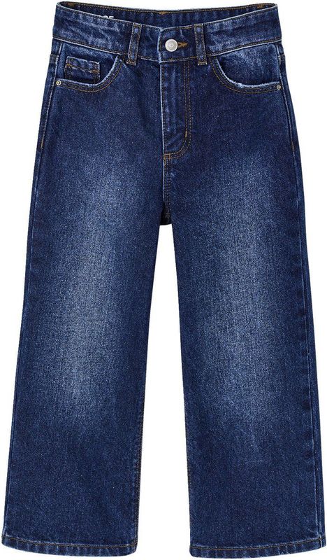Vertbaudet - Wijde Jeans - Medium Lichaamsbouw - Denim - 100% Katoen