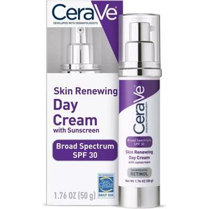 CeraVe Skin Renewing Retinol Dagcrème met Zonnebrandcrème - Anti-aging - SPF 30 - Verzacht en Hydrateert de huid