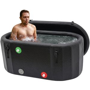 Nivard Ijsbad - Zitbad - Ice Bath - Dompelbad - Opblaasbaar - Wim Hof Methode - Zwart