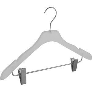 De Kledinghanger Gigant - Kledinghanger - Volwassenen - 8644-8 - 50 Stuks - Blousehanger - Shirthanger - Kunststof - Frosted - Gebogen Model - 44 cm - Rokinkepingen - Verschuifbare Anti-slip knijpers - Kleerhanger (8644_8/50)