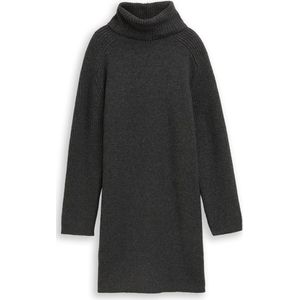 Tom Tailor Denim - Gebreide Jurk - Shale Grey Melange - Met Stretchaandeel