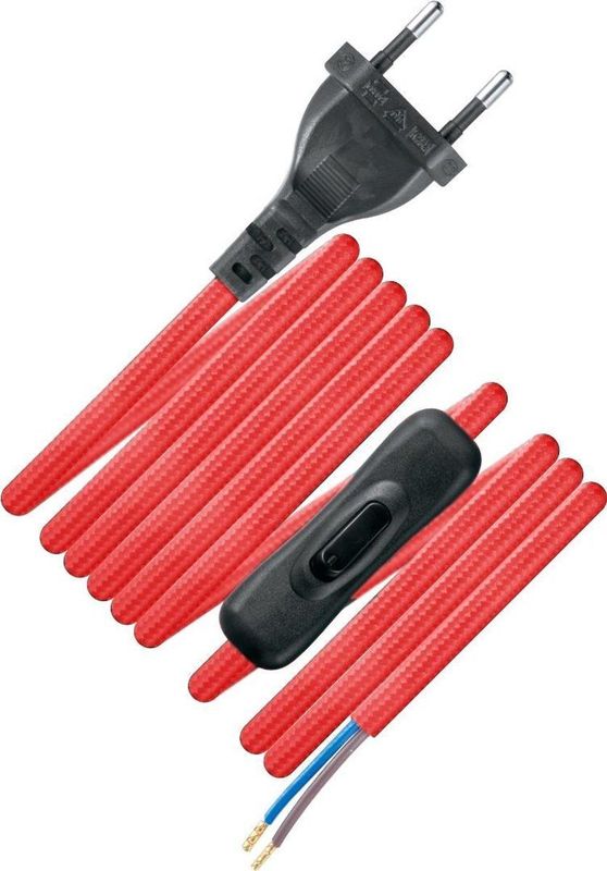 Home Sweet Home - Aansluitsnoer - Rood - 8 Meter - 2-aderig