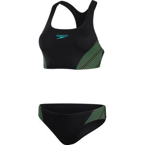 Speedo-ECO+ PLACEM 2PC BLA/GRN- sport-bikini