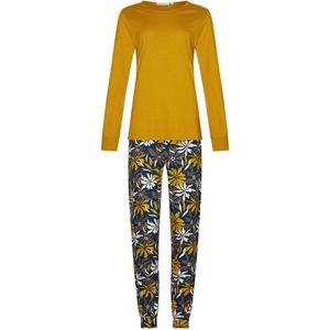 Pastunette - Moonlite - Pyjama - Katoen/Modal - Oker/Blauw - Maat 48