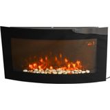 HOMCOM - Wandkachel - Elektrische Kachel - Model 7 - 1000 W / 2000 W - 89,2 x 13,5 x 48 cm