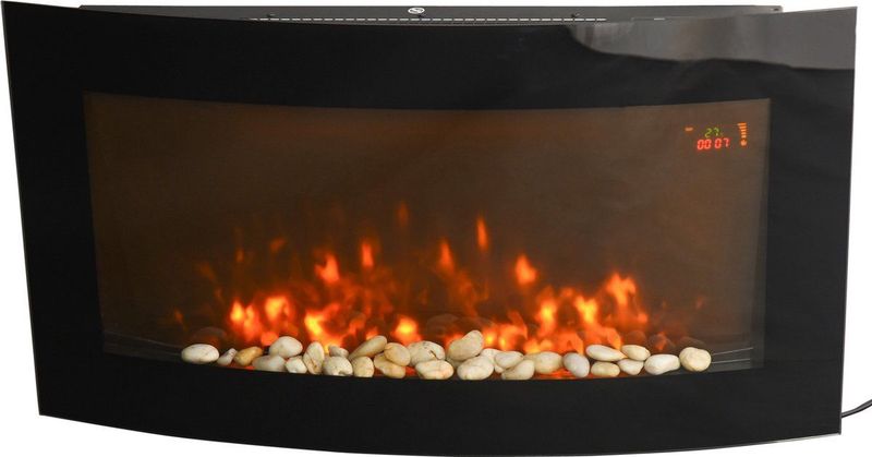 HOMCOM - Wandkachel - Elektrische Kachel - Model 7 - 1000 W / 2000 W - 89,2 x 13,5 x 48 cm