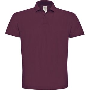 Unisex Polo korte mouwen ID.001 Wijnrood merk B&C maat XL