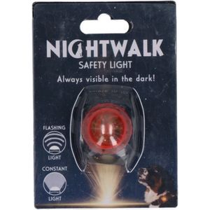 Nightwalk Safety Light - Veiligheidslampje voor de halsband - Hondenlampje - 2 Standen - Tot 100 uur - Tot 200 meter zichtbaar - Oranje