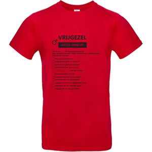 Checklist vrijgezel Rood T-shirt | vrijgezellenfeest | man | humor | grappig