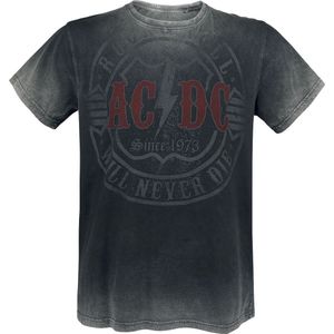 AC/DC Rock & Roll - Will Never Die Heren T-shirt - donkergrijs - M