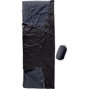 Cocoon Outdoor Blanket/Sleeping Bag fleece black/slate blue Uitvoering rechts