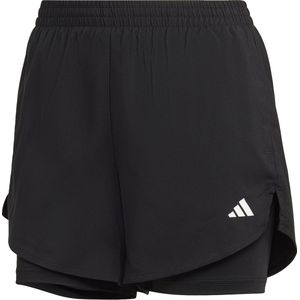 adidas Performance AEROREADY Made for Training Minimal Two-in-One Short - Dames - Zwart- XS