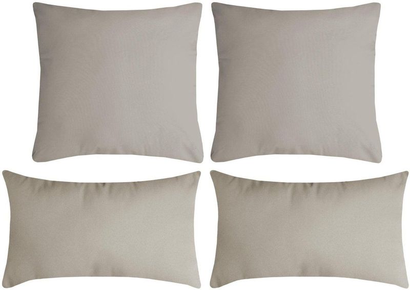 Stof Textile - Nelson - Sierkussen - Beige - Set van 4 - 2 Formaten - Polyester