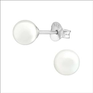 Aramat Jewels Oorbellen - Zilveren Parel Oorbellen - Tijdloze Elegantie - Zilver - Vrouwen - Kinderen - [4mm,5mm,6mm,8mm,10mm]