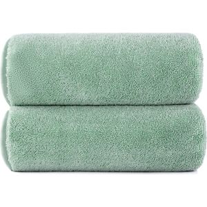 JGS ® Extra Grote Sneldrogende Microvezel Handdoeken Set van 2 voor Thuis en Reizen