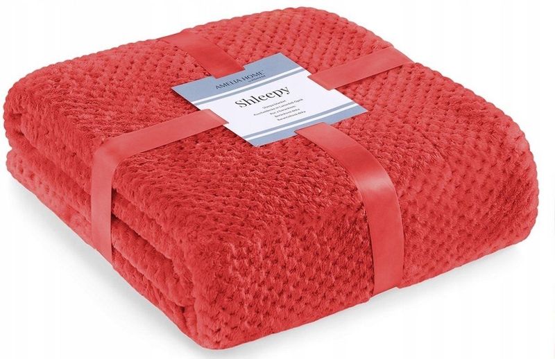 AmeliaHome - Shleepy - Deken - Rood - 220x240 cm, Polyester, Öko-Tex-gecertificeerd