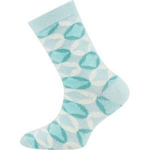 Ewers Kindersok - Lichtblauw Turquoise - Motief Gekleurde Cirkels & Ruiten-23/26