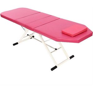 Massagetafel – Behandelbank – Massagebed – Behandeltafel – Inklapbare Massagebank Roze – Verstelbare Drie Secties – Draagvermogen 120 kg