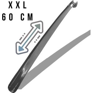 GEAR3000 XXL - Schoenlepel - Lang - 60 cm - Kunststof - Zilver