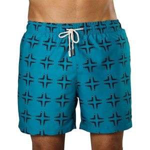 Zwembroek Heren Sanwin - Groen Venice Boomerangs Print - Maat S