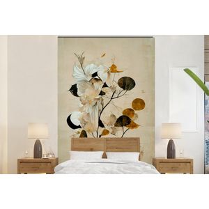 Bloemen - Bladeren - Boom - Pastel - Behangpapier