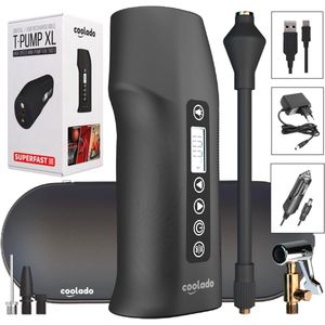 Draadloze Mini Compressor - Snelle 2-Cilinder Bandenpomp voor Fiets, Auto en Meer | 8000 mAh, Powerbank & Opbergtas
