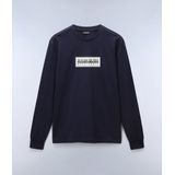 Napapijri - S-Box Logo - T-shirt - Zwart - Lange Mouwen